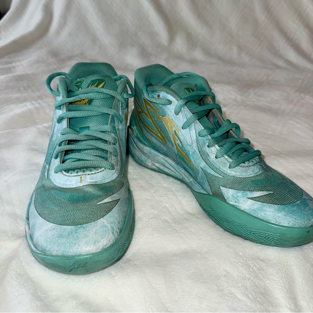 Puma Teal and Light Teal Athletic Sneakers - Picture 3 of 10